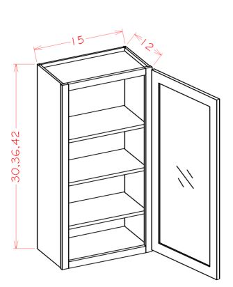 Glass Door Wall Cabinets - Single Door