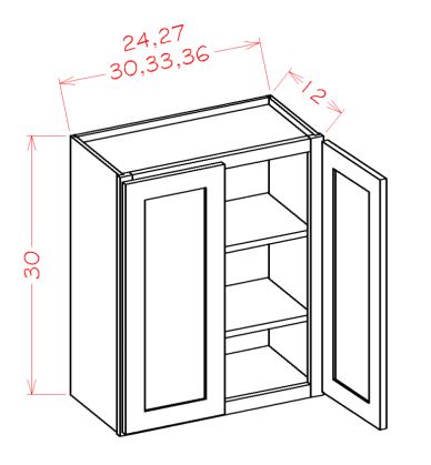 Double Door Wall Cabinets - 30