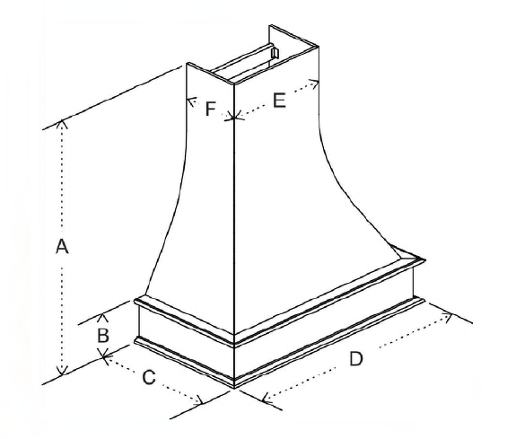 Wall Wood Range Hood Artisan